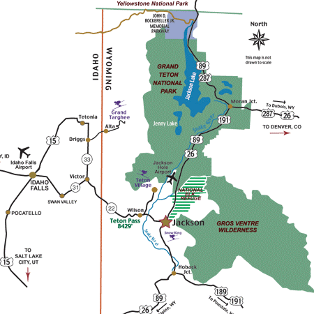 Teton National Park Map - United States Map